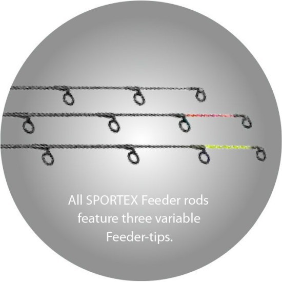 Lansetă Sportex Xclusive Feeder NT Medium Heavy, 3.90m/100-190g, 3+3buc