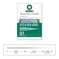 INAINTAS FLY TAPERED LEADER STANDARD ST 6X 9ft 0.128mm-0.48mm