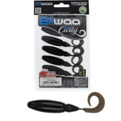 SHAD TAILGUNR CURLY 2.5" 6.3cm 110 UV Black