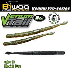 SHAD VENUM TAIL 4" 10cm 10 Black & Blue