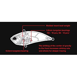 Vobler DUO Realis Vibration 62 G-Fix, CCC3354 Ghost Red Tiger, 6.2cm/14.5g