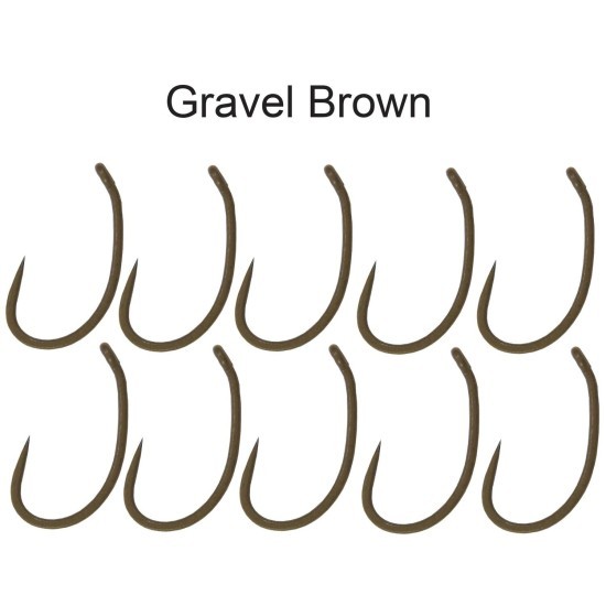 Cârlige Korda Kaptor Kurv Shank Barbless, Gravel Brown, Nr.12, 10buc/plic