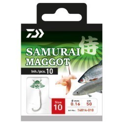 Cârlige legate Daiwa Samurai Maggot Nr.10, 10buc/plic