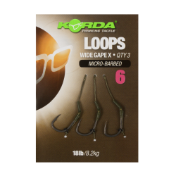 Riguri Korda Wide Gape X Loops Barbless, Nr.8/18lbs, 3buc/plic