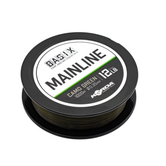 Fir monofilament Korda Basix Mainline, Camo Green, 0.35mm/12lb/500m