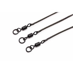 Montură leadcore cu anou Korda Kable Ring Swivel, Weed/Silt, 50cm, 3buc/plic