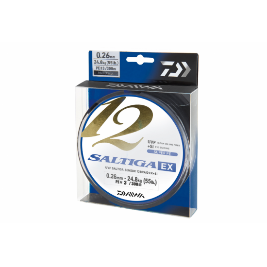 Fir textil Daiwa Saltiga 12BEX+SI, Multicolor, 0.16mm/14.0kg/300m Fir textil Daiwa Saltiga 12BEX+SI, Multicolor, 0.16mm/14.0kg/300m