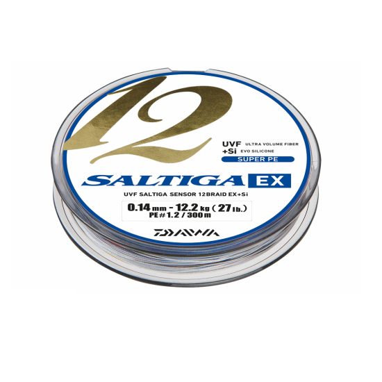 Fir textil Daiwa Saltiga 12BEX+SI, Multicolor, 0.18mm/16.2kg/600m Fir textil Daiwa Saltiga 12BEX+SI, Multicolor, 0.18mm/16.2kg/600m