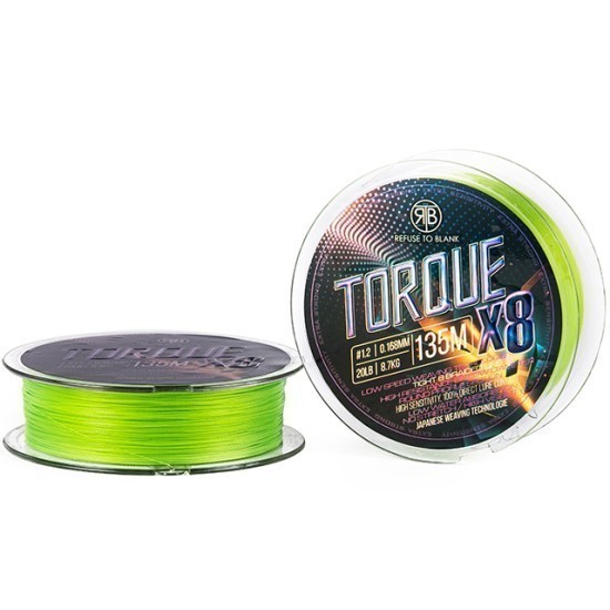 Fir textil RTB Torque X8 Braid Chartreuse, #2.5/0.257mm/36lb, 135m