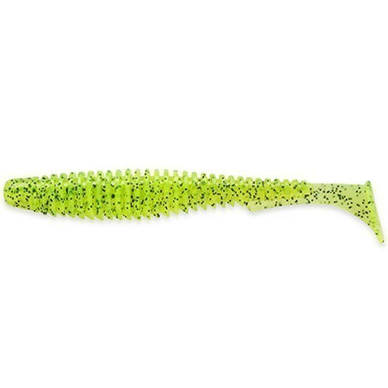 Shad FishUp U-Shad 4", Culoare 055 Chartreuse Black, 10.1cm, 8buc/plic