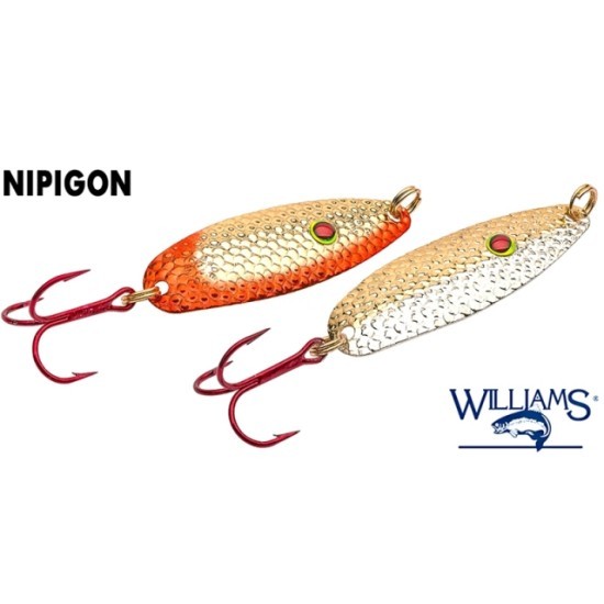 Lingurita oscilanta Williams Nipigon 6.4cm 9.5g Silver and Red Nu-Wrinkle