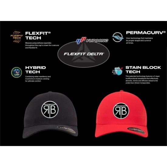 Șapcă RTB Flexfit Delta 180 Cap, Black, Large/X-Large