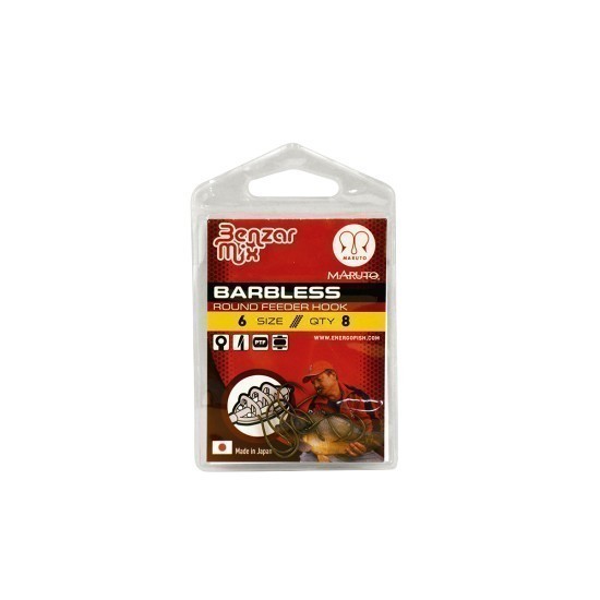 Carlige Benzar Barbless Round Feeder nr. 6 8buc