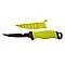 Cuțit de filetat EnergoTeam Outdoor Fluo K1, lamă 14 cm, galben fluo/maro
