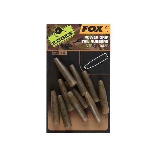 Edges Camo Powergrip tail rubbers size 7x 10pcs
