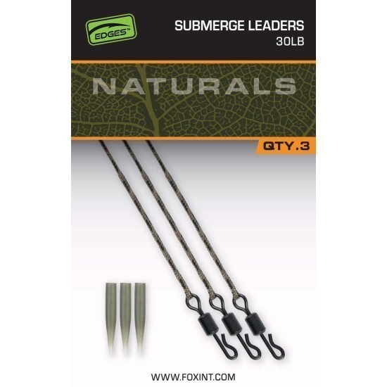 Naturals Submerged Leaders 40lb x 3