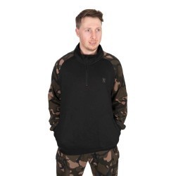 LW Black / Camo qtr zip SMALL