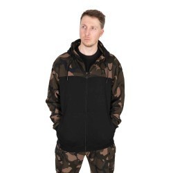 LW BLack / Camo Split Zip Hoody SMALL
