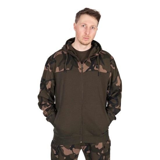 LW Khaki / Camo Split Zip Hoody XL