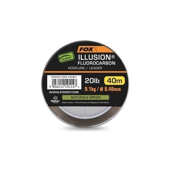 Edges Illusion Fluorocarbon 30lb 13.6kg (0.50mm) x 40m - Naturals Green Edges Illusion Fluorocarbon 30lb 13.6kg (0.50mm) x 40m - Naturals Green