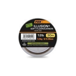 Edges Illusion Soft Fluorocarbon Hooklink 12lb 5.5kg  (0.30mm) x 30m - Naturals Green