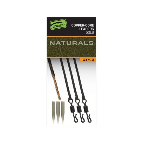 Edges Naturals Copper-Core Leaders x3 Edges Naturals Copper-Core Leaders x3