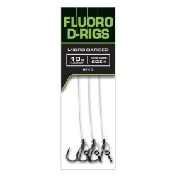 Carp Ready Rigs - Fluoro D-Rig - 4 (x3)