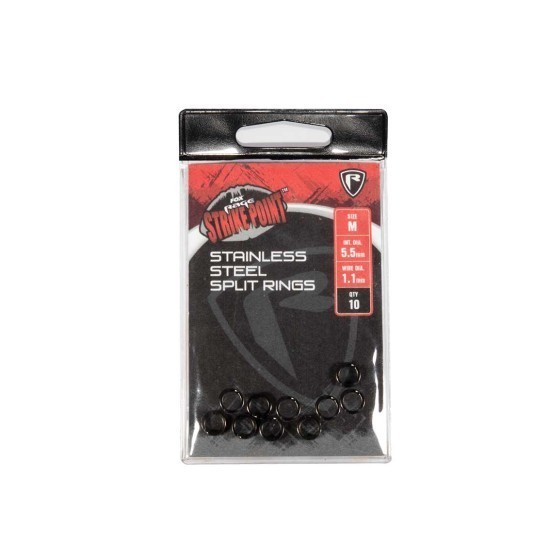 Inele despicate Fox Rage Strike Point Stainless Steel Split Rings L, 10buc/plic