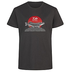 Tricou Daiwa Japan Pike Charcoal, Large