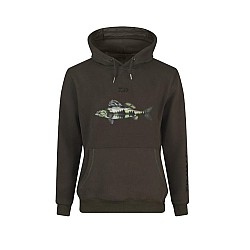 Hanorac Daiwa Zander Dark Olive Cu Motiv Șalău, Medium