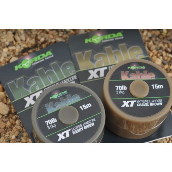 Fir Leadcore Korda Kable XT Extreme, Weed Green, 70lbs/15m