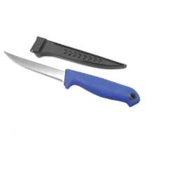 Cuțit pentru filetat + teacă Mustad, Blue, 15cm