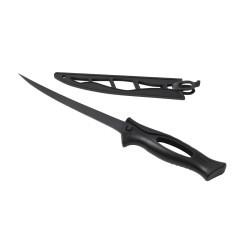 Cuțit pentru filetat + teacă Ron Thompson Ontario, Negru, Lamă 15.2cm