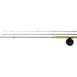 Kit lansetă + mulinetă Daiwa Trout Fly, 2.74m, clasa 5, 3buc