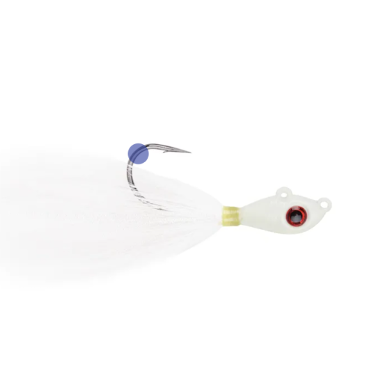 Jig Mustad Big Eye Bucktail, Green Glow White, 7g Jig Mustad Big Eye Bucktail, Green Glow White, 7g