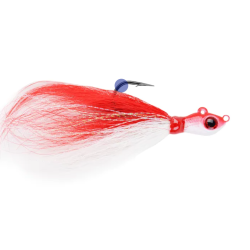 Jig Mustad Big Eye Bucktail, Red-White Crystal Flash, 3.5g