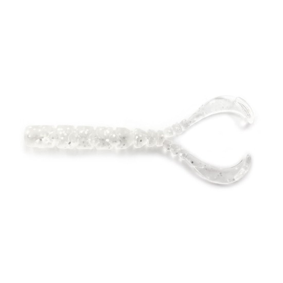 Twister Mustad Aji Chiki, Clear Silver Glitter, 4.3cm, 13buc/plic