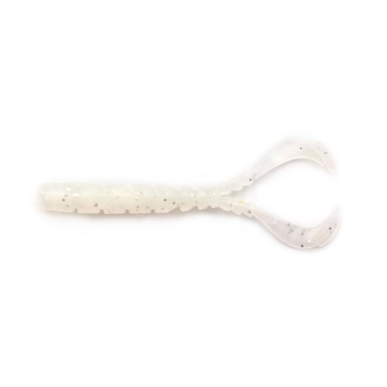 Twister Mustad Aji Chiki, White Glow Glitter, 4.3cm, 13buc/plic