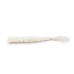 Grub Mustad Aji Micro Fla, White Glow Glitter, 5cm, 15buc/plic