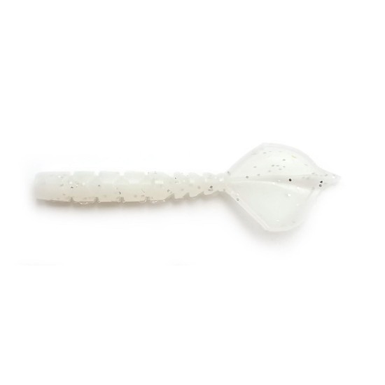 Grub Mustad Aji Micro Hila, White Glow Glitter, 4.3cm, 12buc/plic