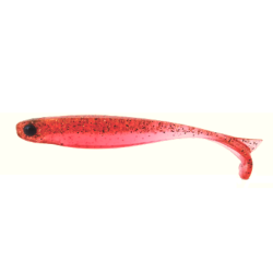 Shad Mustad Mezashi Tail Minnow Floating, Transparent Red, 8.8cm, 6buc/plic