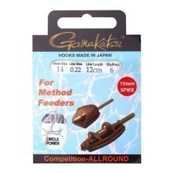 Montură Gamakatsu Method Hair AD PCHR, Nr.10, 0.25mm/12cm, 6buc/plic