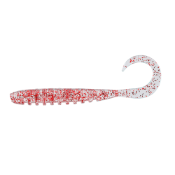 Grub Jackall Tide Curly, Clear Red Flake, 5cm, 8buc/plic
