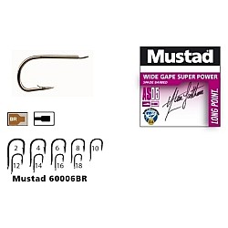Cârlige Mustad Wide Gape Match MU08, Bronz, Nr. 10, 10 buc/plic