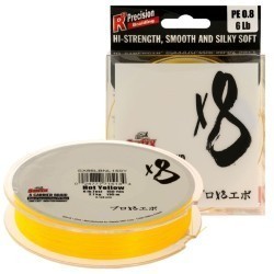 Sufix X8 135M 0.205MM 17.5KG 39LB HOT YELLOW