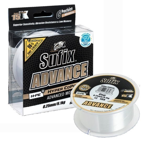 ADVANCE 300M WINDING 0.25MM 6.1KG 2 13LB CLEAR