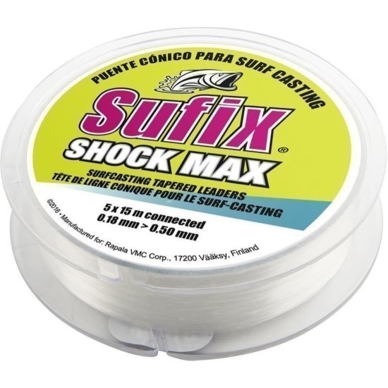 SHOCK MAX Tapered Line 15M*5 0.18MM-0.50MM/CLEAR