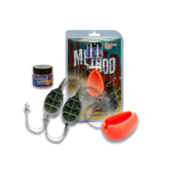 Set Benzar Mix Rapid Method Set, 2x Monturi 40g - Cârlig Nr. 10+Matriță+Momeli de cârlig