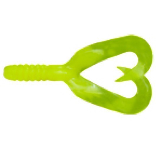 TWISTER CU COADĂ DUBLĂ MANN'S TWISTER TWINTAIL CHARTREUSE 10CM, 8BUC/PLIC