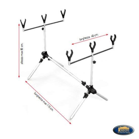 Rod Pod aluminiu Lineaeffe, 3 posturi Rod Pod aluminiu Lineaeffe, 3 posturi